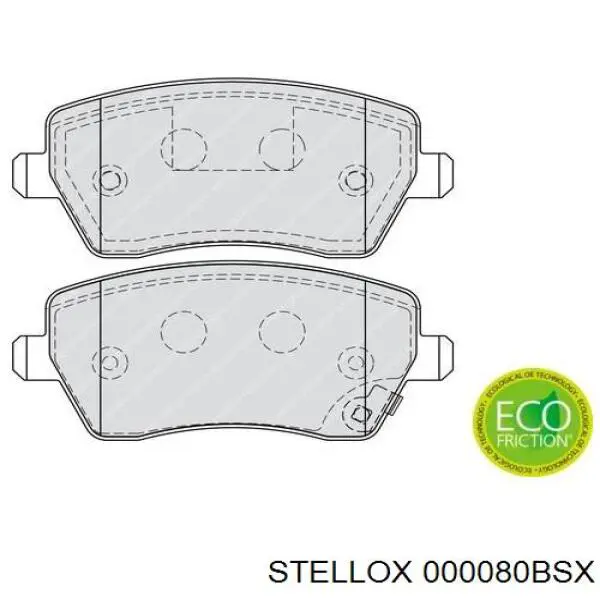 Гальмівні колодки Stellox 000080BSX ціна, від 24.72 USD