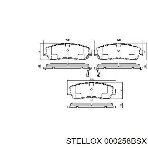 Гальмівні колодки Stellox 000258BSX ціна, від 24.94 USD
