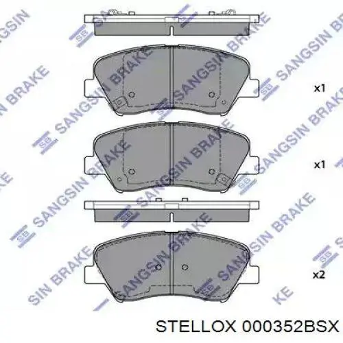 Передні тормозні колодки 000352BSX Stellox