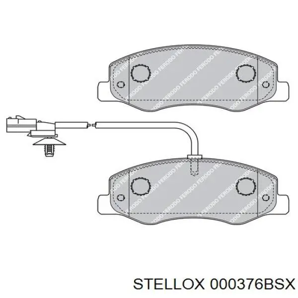 Купити 000376BSX Stellox Задні колодки