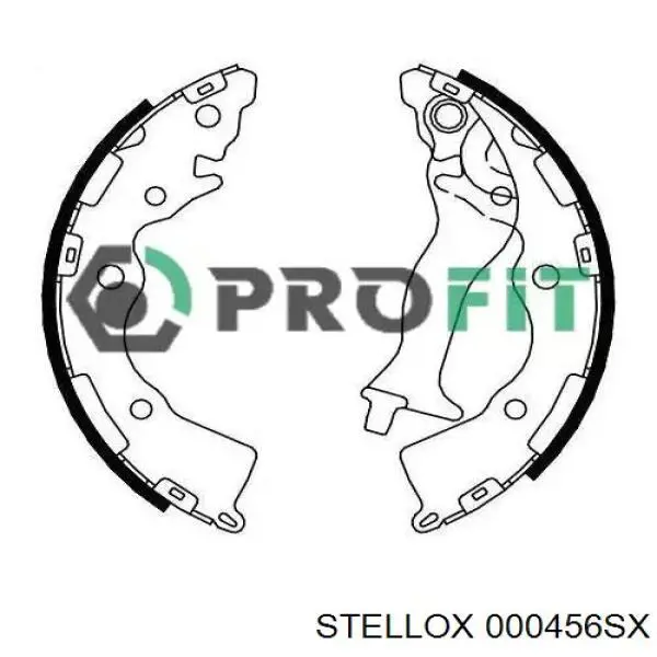 Колодки гальмові задні, барабанні 000456SX Stellox