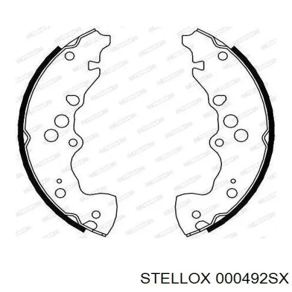 Колодки гальмові задні, барабанні 000492SX Stellox