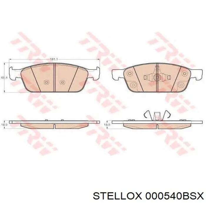 Передні тормозні колодки 2005900 Ford