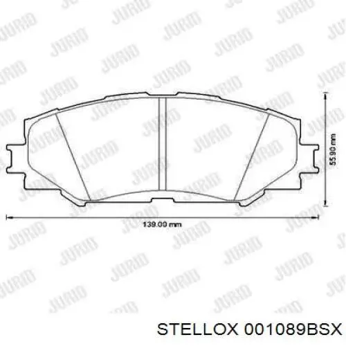 Передні тормозні колодки 001089BSX Stellox