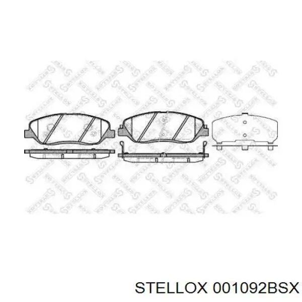 Гальмівні колодки Stellox 001092BSX ціна, від 25.00 USD