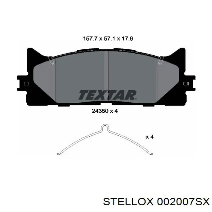 002007SX Stellox Передні гальмівні колодки