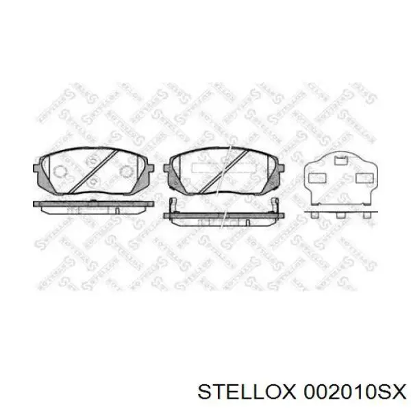 Колодки гальмівні передні, дискові 002010SX Stellox