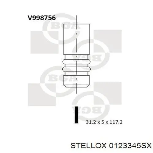 0123345SX Stellox клапан впускний