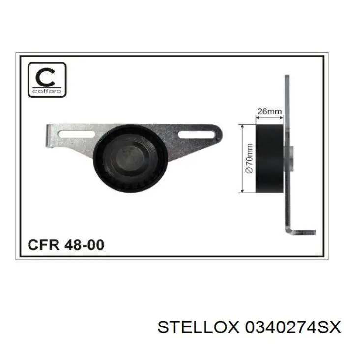 Натягувач приводного ременя Stellox 0340274SX ціна, від 23.59 USD