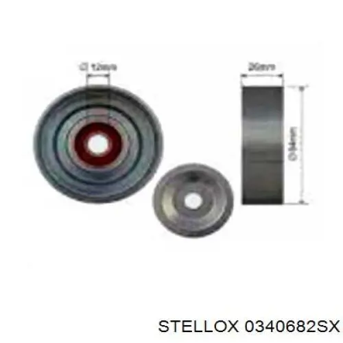Натяжний ролик Stellox 0340682SX ціна, від 24.54 USD