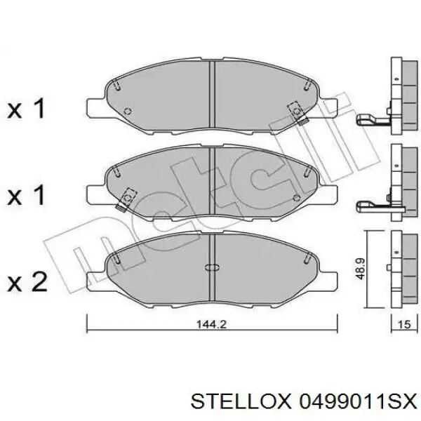 Купити 0499011SX Stellox Ремкомплект переднього супорту