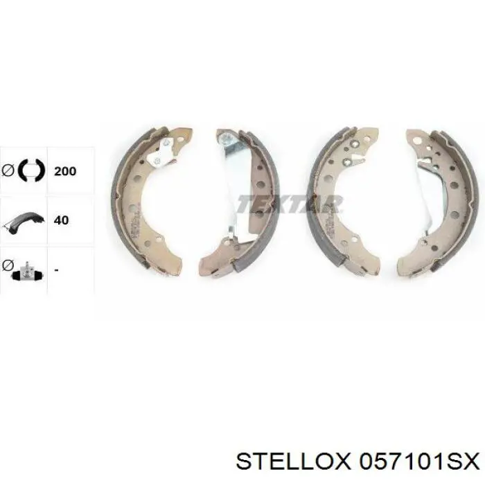 057101SX Stellox колодки гальмові задні, барабанні