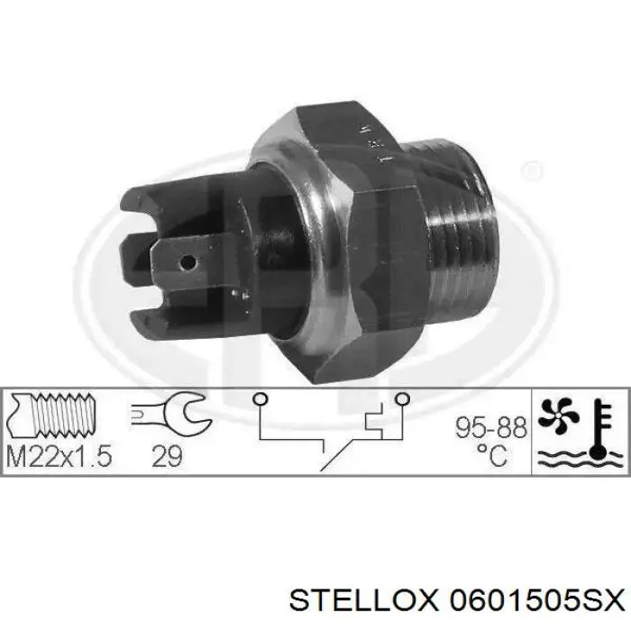 Купити 0601505SX Stellox Датчик включення вентилятора