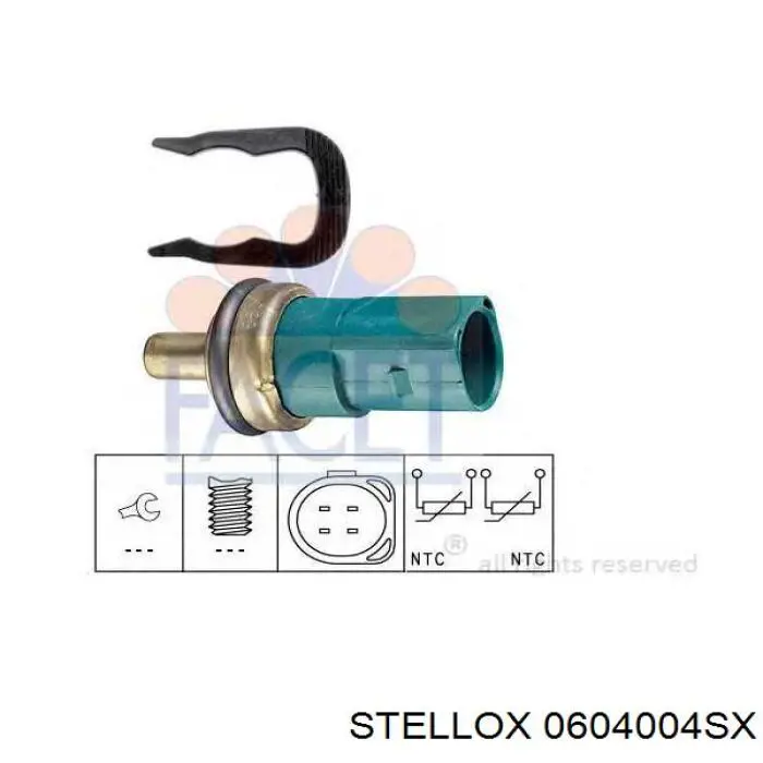 Датчик температури охолоджуючої рідини 0604004SX Stellox