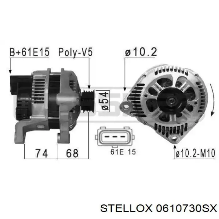 CA306IR Jurid/Bendix генератор