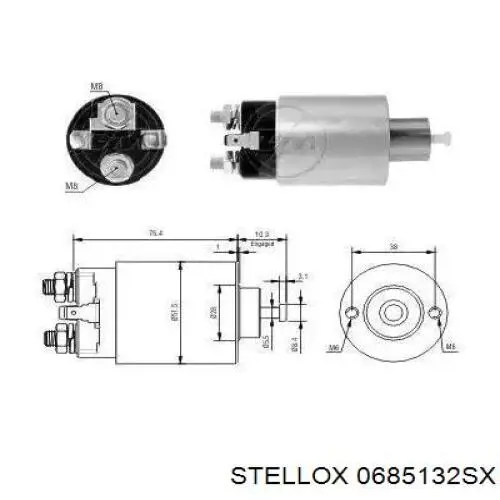 Реле втягуюче стартера 0685132SX Stellox