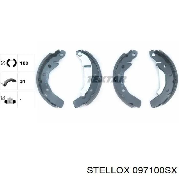 Колодки гальмові задні, барабанні 097100SX Stellox