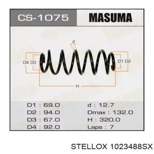 Пружина передньої підвіски Japan Parts ZC3344H