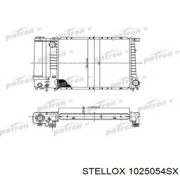 Радіатор охолодження двигуна 1025054SX Stellox