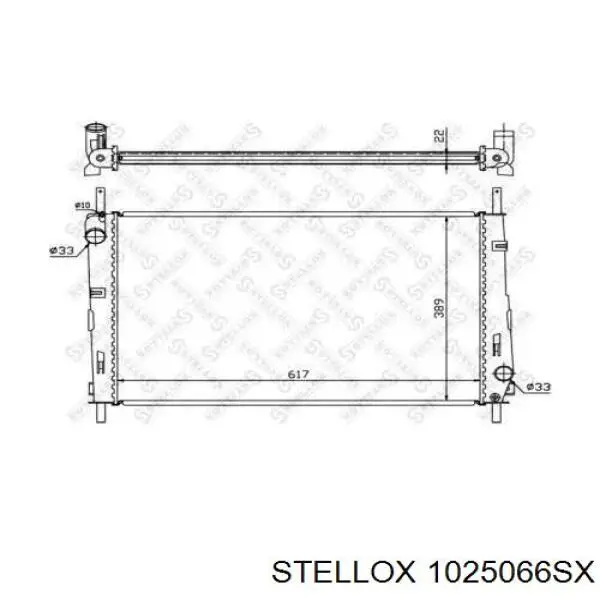 Купити 1025066SX Stellox Радіатор двигуна