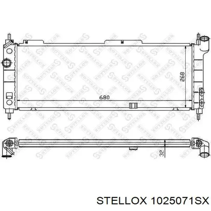 Радіатор охолодження двигуна 1025071SX Stellox