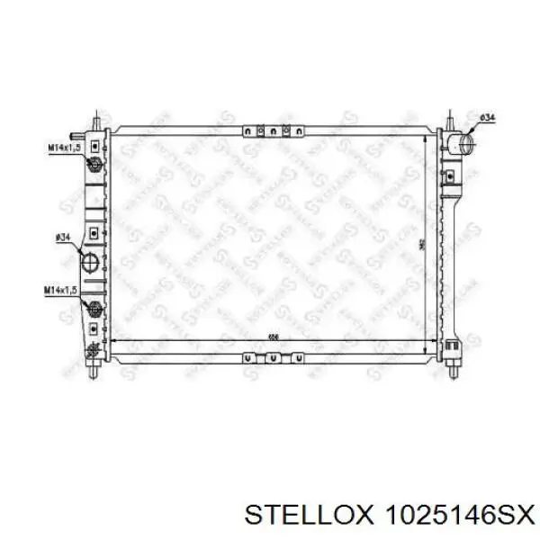 Радіатор основний Stellox 1025146SX ціна, від 51.89 USD