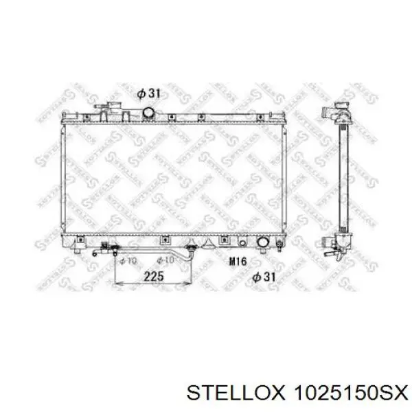 Купити 1025150SX Stellox Радіатор двигуна