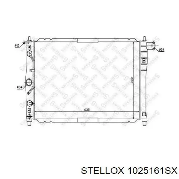 Купити 1025161SX Stellox Радіатор двигуна