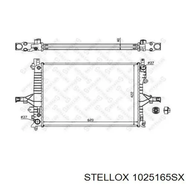 Купити 1025165SX Stellox Радіатор двигуна