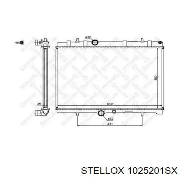 Купити 1025201SX Stellox Радіатор двигуна