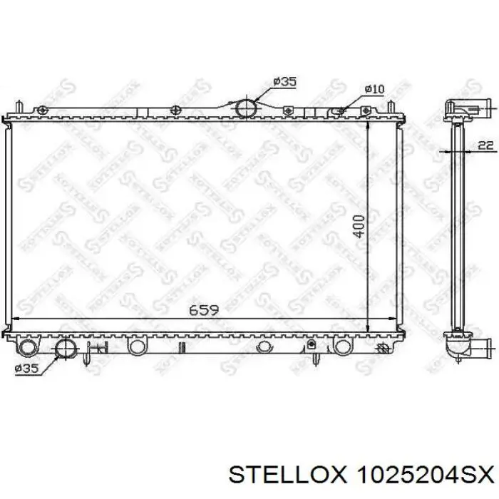 Купити 1025204SX Stellox Радіатор двигуна