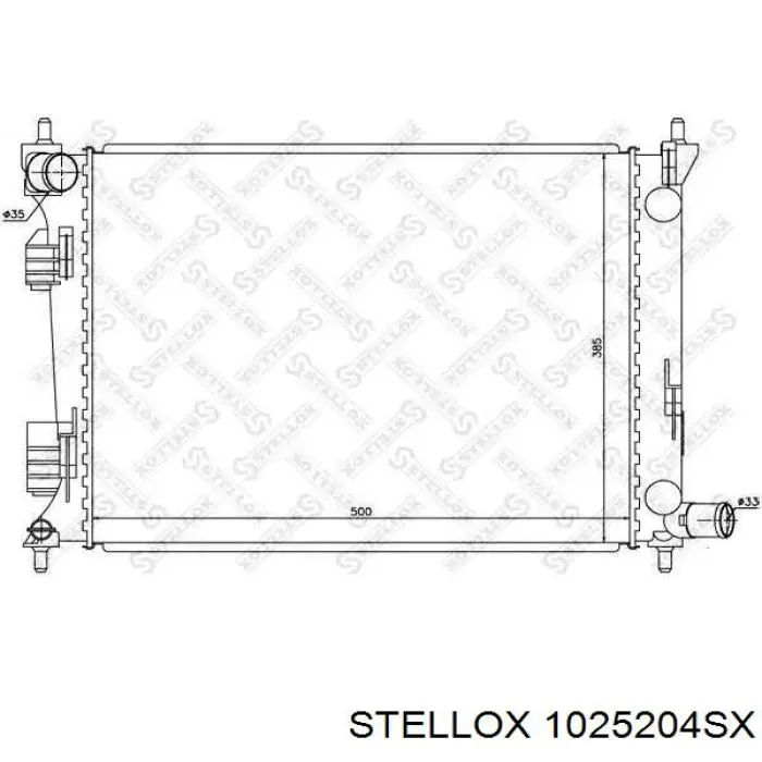 1025204SX Stellox Радіатор охолодження двигуна