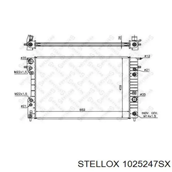 Радіатор основний Stellox 1025247SX ціна, від 123.19 USD