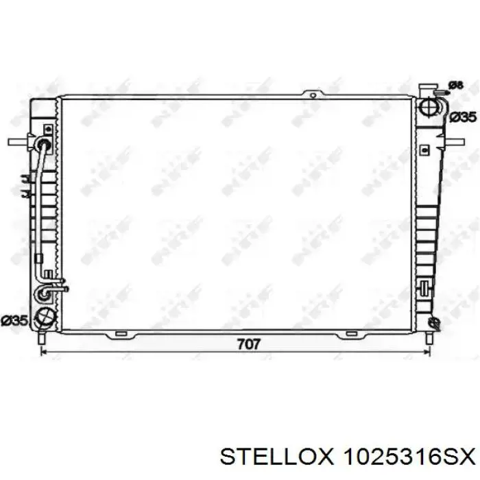 Радіатор охолодження двигуна 1025316SX Stellox