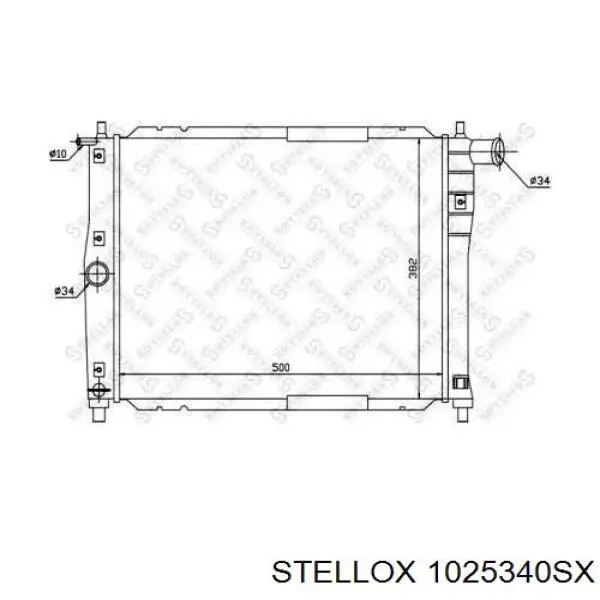 Купити 1025340SX Stellox Радіатор двигуна
