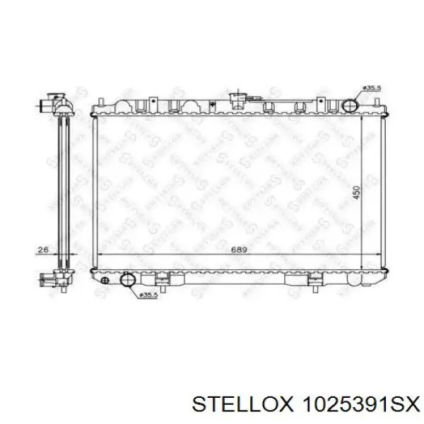 Радіатор основний Stellox 1025391SX ціна, від 106.86 USD