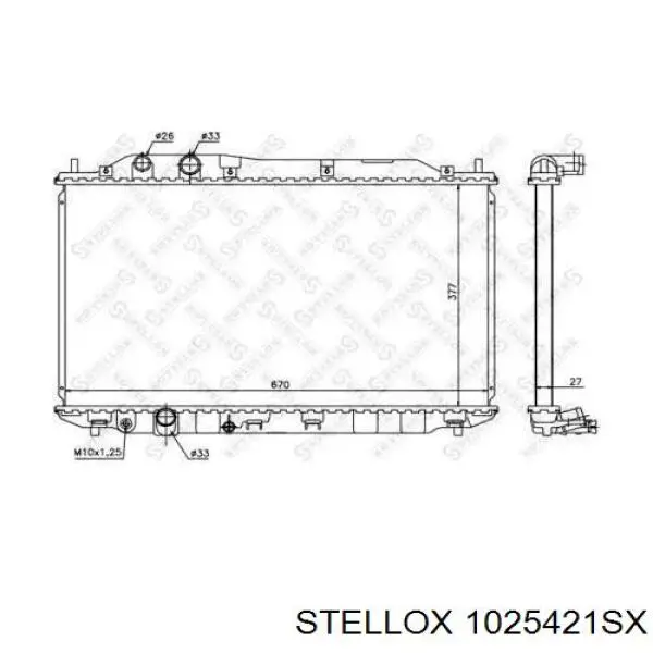 Купити 1025421SX Stellox Радіатор двигуна
