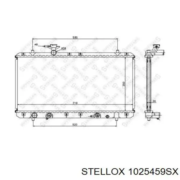Купити 1025459SX Stellox Радіатор двигуна