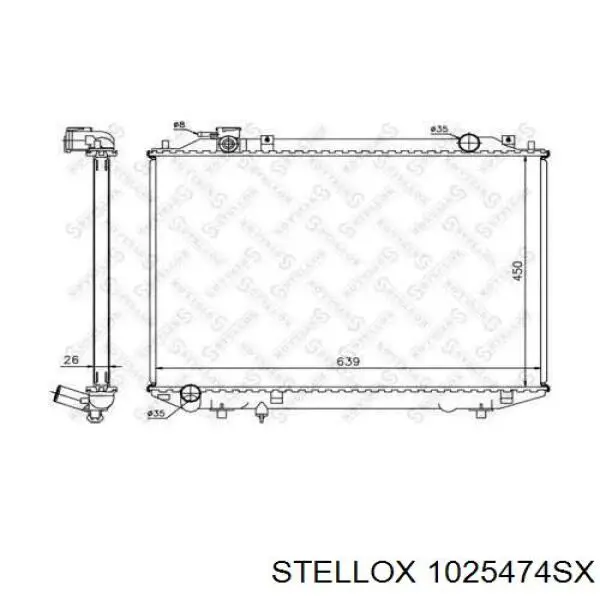 Радіатор основний Stellox 1025474SX ціна, від 99.66 USD