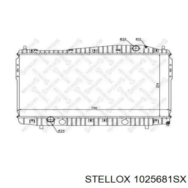 Радіатор основний Stellox 1025681SX ціна, від 104.31 USD
