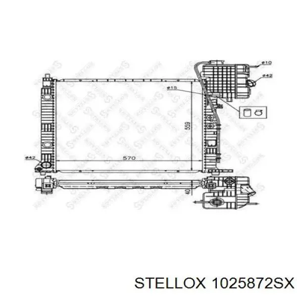 1025872SX Stellox Радіатор охолодження двигуна
