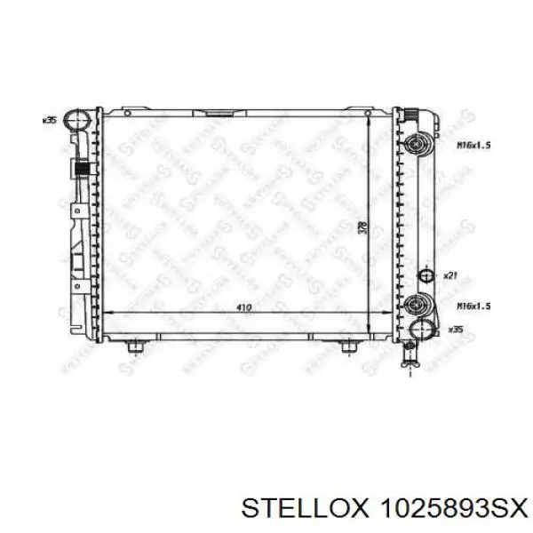 Радіатор охолодження двигуна 1025893SX Stellox