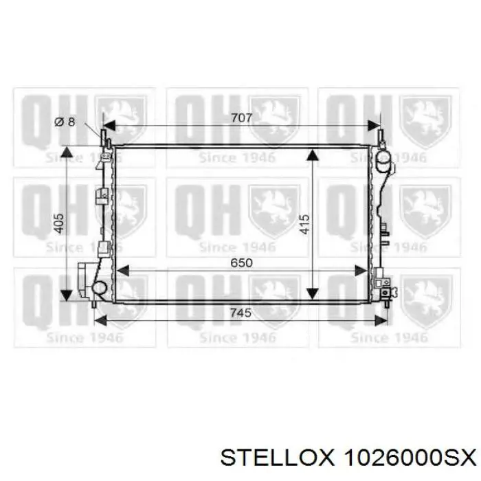 1026000SX Stellox радіатор охолодження двигуна