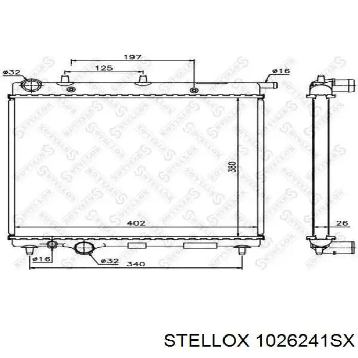Радіатор 1026241SX Stellox
