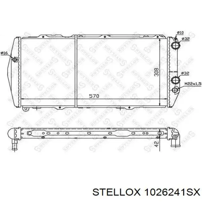 Купити 1026241SX Stellox Радіатор двигуна