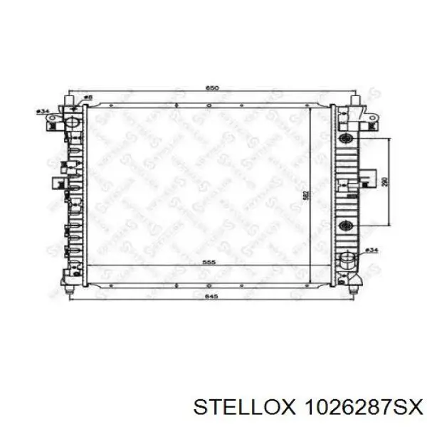 Купити 1026287SX Stellox Радіатор двигуна