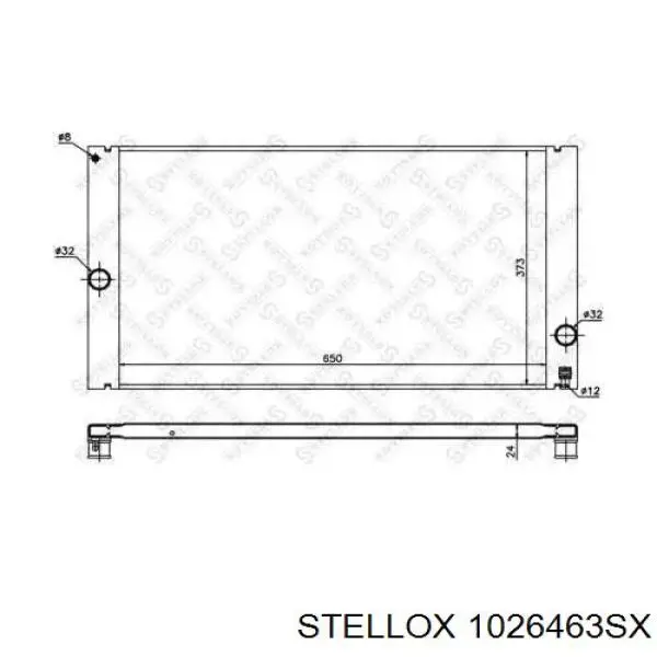 1026463SX Stellox Радіатор охолодження двигуна