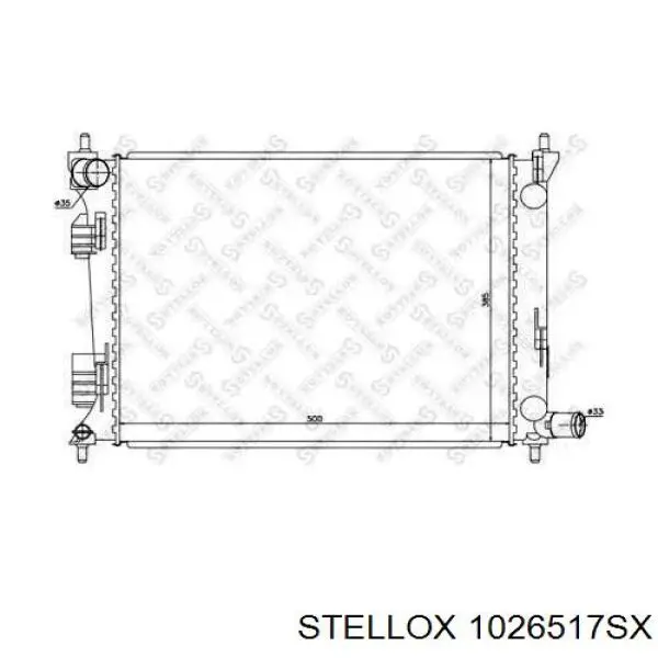Купити 1026517SX Stellox Радіатор двигуна