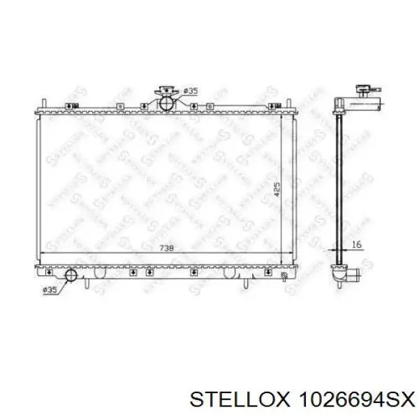 Купити 1026694SX Stellox Радіатор двигуна