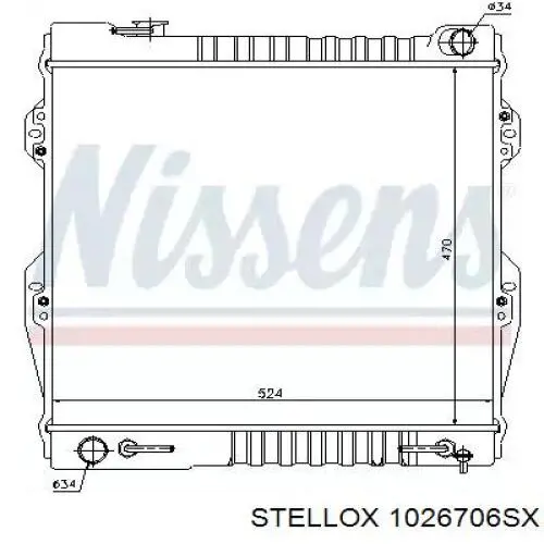 Купити 1026706SX Stellox Радіатор двигуна
